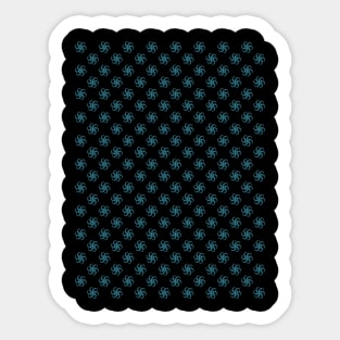 Yin Yang Design - Turquoise Color Spider Pattern Sticker